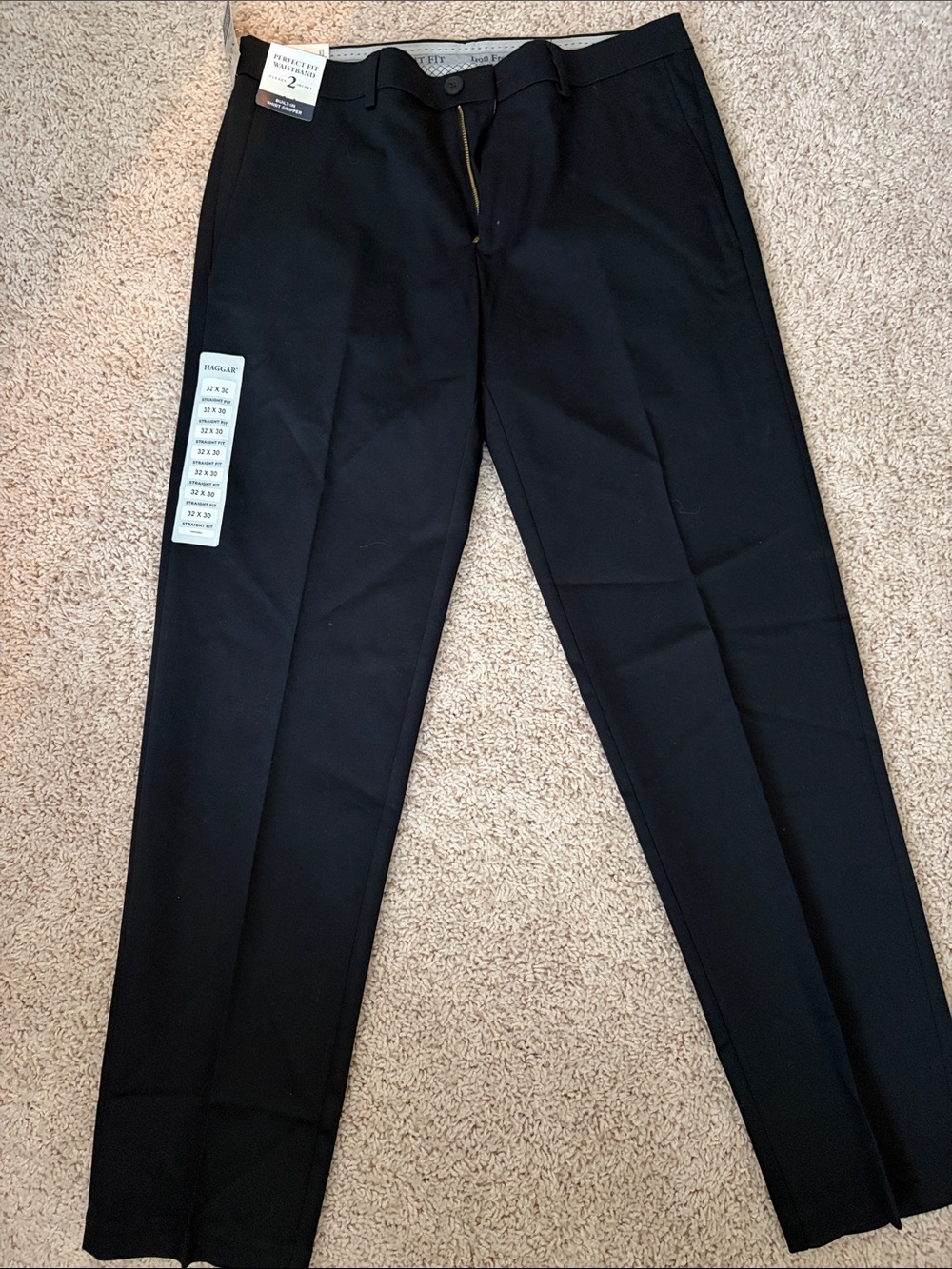 Haggar Black Dress Pants - Classic Flat Front